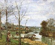 Seine River Edge Camille Pissarro